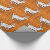 Silver Chrome zoals het runnen van Deer op de fijn Cadeaupapier (Hoek)