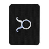 Silver Chrome zoals Taurus Zodiac Sign Magneet (Verticaal)