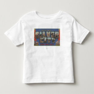 Silver City, New Mexico - Grote Letter-scènes Kinder Shirts