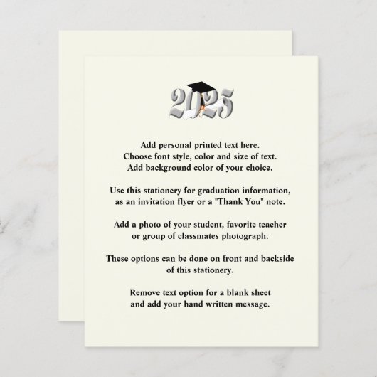 Silver Class of 2025 Afstuderen aangekondigd (Voorkant / Achterkant)