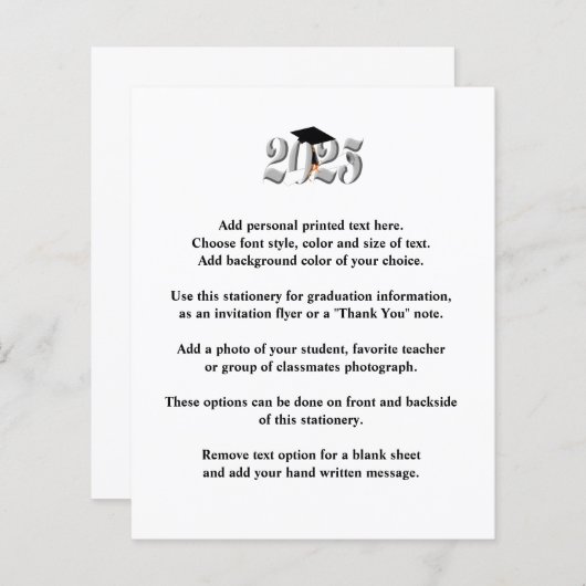 Silver Class of 2025 Afstuderen aangekondigd (Voorkant / Achterkant)