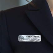 Silver Cloth Classic Name Badge Custom