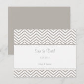 Silver Cloud Chevron Save the Date Annouting (Voorkant / Achterkant)