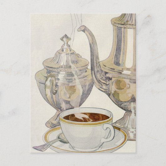  Silver Coffee-service Briefkaart (Voorkant)