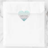 Silver Confetti Aqua Mint Paarse Glitter Sparkle Hart Sticker (Tas)