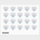 Silver Confetti Aqua Pink Glitter Sparkle Zeemeerm Hart Sticker (Vel)