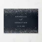 Silver Confetti Calligraphie Triple Mariage (Page de couverture)