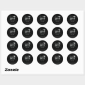 Silver Confetti Class 2022 Graduation Party Favor Ronde Sticker (Vel)