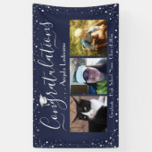 Silver Confetti Graduation 3 bannière photo (Vertical)