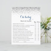 Silver Confetti Minimalist Oh Baby shower Game (Staand voorkant)