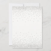 Silver Confetti & Navy Typografie Afstudeerder Par Kaart (Achterkant)