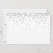 Silver Confetti, Navy Typography Afstudeerder Aank Aankondiging (Achterkant)