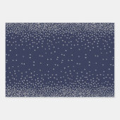Silver Confetti op Red, Navy en Evergreen Inpakpapier Vel (Voorkant 2)