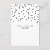 Silver Confetti Wedding Direction Insert Informatiekaartje (Achterkant)
