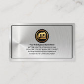 Silver Construction Tool Banners Visitekaartje (Achterkant)