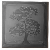 Silver Craftsman Oak Tree Keramische Tegel Tegeltje (Voorkant)
