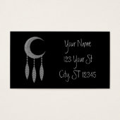 Silver Crescent Moon Feathers (Devant)