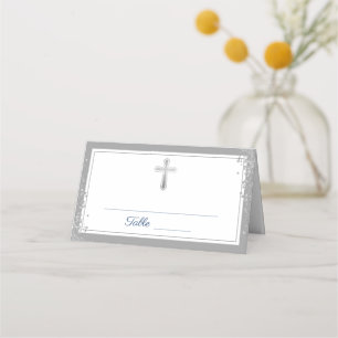 Silver Cross Glitter Navy Blue First Community