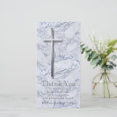 Silver Cross Marble 1 Sympathie Hartelijk dank Bedankkaart (Staand voorkant)