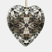 Silver Cross Mosaic Heart Ornament (Rechts)
