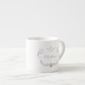 Silver Crown Crest Personalized Espresso Kop (Voorkant rechts)