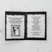 Silver Crowned Monogram Wreath Wedding Invitation Kaart (Binnen)