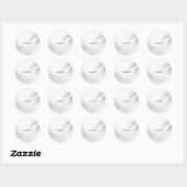 Silver custom jouw tekst toevoegen ronde sticker (Vel)