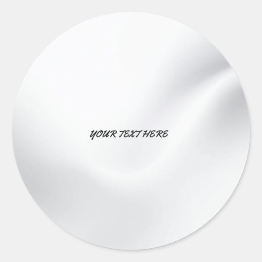 Silver custom jouw tekst toevoegen ronde sticker (Voorkant)