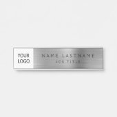 Silver Custom Logo Executive Business Professional Deurbordje (Voorkant)
