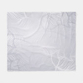 Silver Damask Fleece Blanket Deken (Voorkant (Horizontaal))