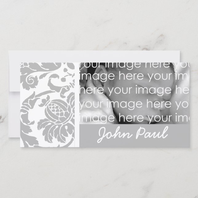 Silver Damask-fotokaart (Voorkant)