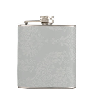 Silver Damask Lady Hip Flask Heupfles