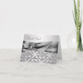 Silver Damask Merci Cartes (Devant)
