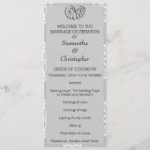 Silver Damask Wedding Program Programma (Voorkant)