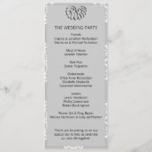 Silver Damask Wedding Program Programma (Achterkant)