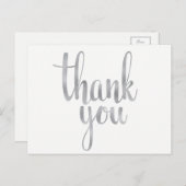 Silver dank u briefkaarten, folie briefkaart (Voorkant / Achterkant)