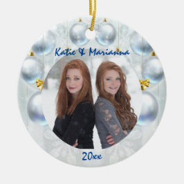 Silver Decorative Balls Kerstmis Keramisch Ornament