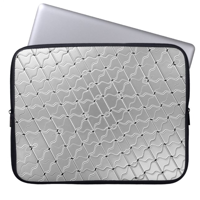 Silver Decorative-laptophoes Laptop Sleeve (Voorkant)