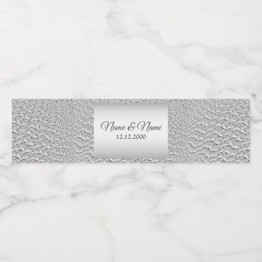 Silver Decorative Water Flacon Label Waterfles Etiket (Enkel label)