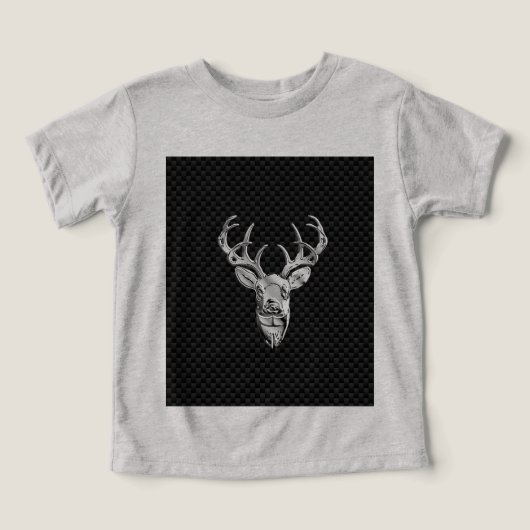 Silver Deer Buck op koolstofvezelstijldecor (Design voorkant)