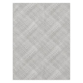 Silver Diagonal Basket Weave Geometric Pattern Tafelkleed (Voorkant)