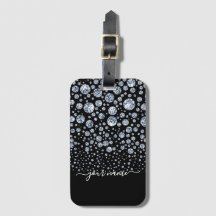 Silver Diamond Glitter Bling Strass