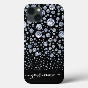 Silver Diamond Glitter Bling Strass iPhone 13 Hoesje