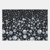 Silver Diamond Glitter Bling Strass Inpakpapier Vel (Voorkant 2)