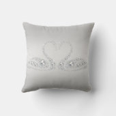 SILVER DIAMOND SWAN CUSHION WEDDING Silver Kussen (Achterkant)