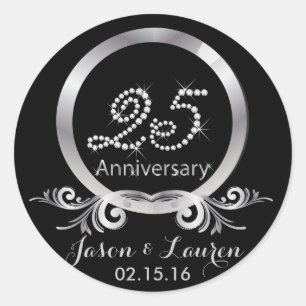 Silver Diamonds 25e Jubileum Stickers