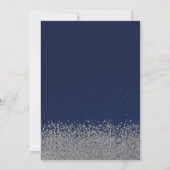 Silver Diamonds, Eiffel Tower Navy Blue Quinceaner Kaart (Achterkant)