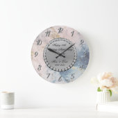 Silver Diamonds Marble 25th Wedding Jubileum Grote Klok (Huis)