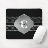 Silver Diamonds Monogram Mousepad Muismat (Met muis)