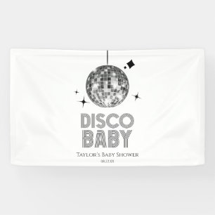 Silver Disco Ball 'Disco Baby' Baby shower Spandoek